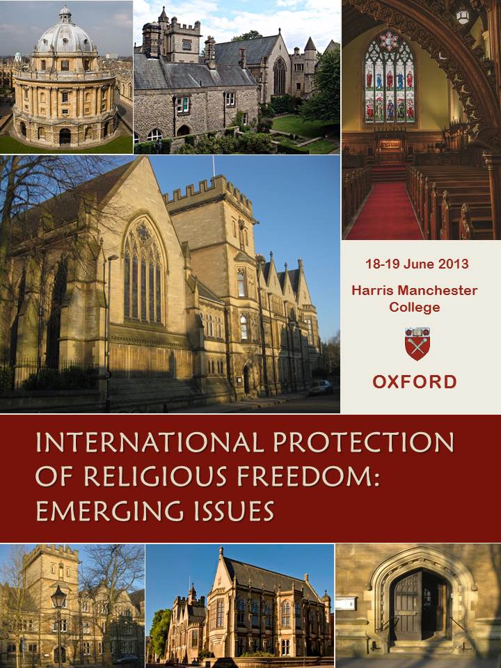 Image for Oxford Conference: International Protection of Religious Freedom, Emerging Issues